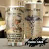 A girl nurse loves cat vintage| personalized gift tumbler for lover