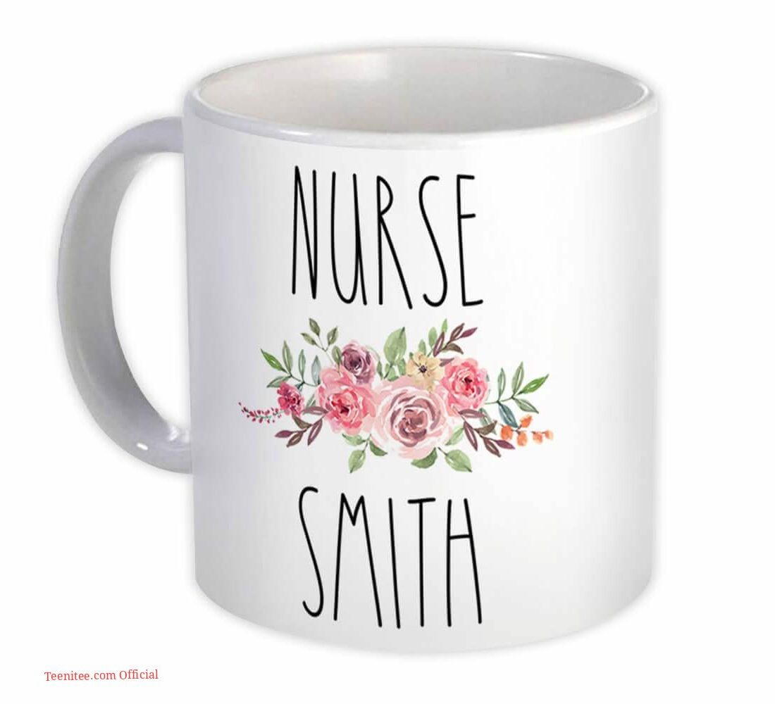 Beautiful floral mug| personalized mug gift for nurse