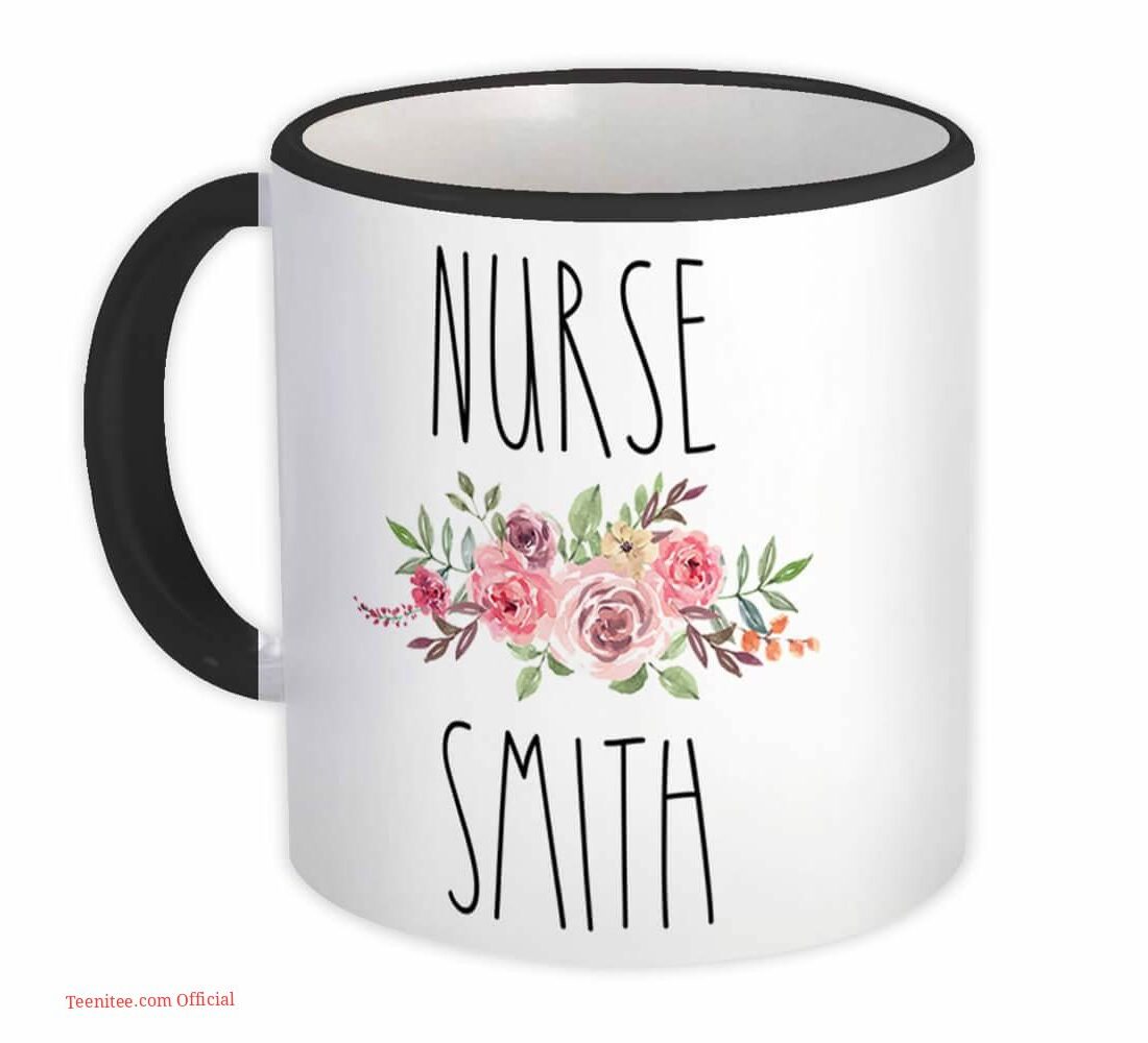 Beautiful floral mug| personalized mug gift for nurse - 15 oz