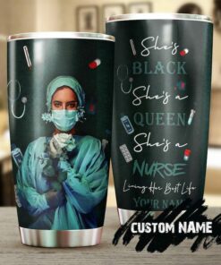 The nurse holding white rose| personalized gift tumbler for wife