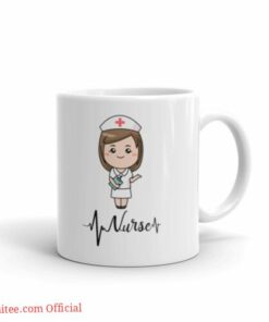 Chibi nurse heartbeat| lovely mug gift for nurse - 15 oz