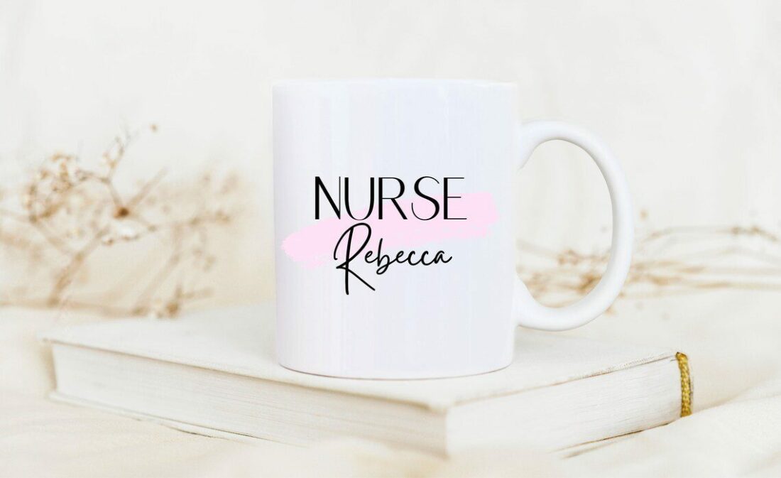 Nurse with custom name mug gift for your love - 15 oz