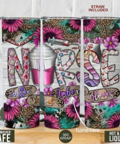 Personalized western nurse tumbler| gift tumbler for wife and mom - 30 oz