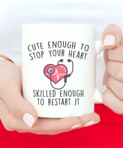 Cute enough to stop your heart| lovely gift mug for nurse