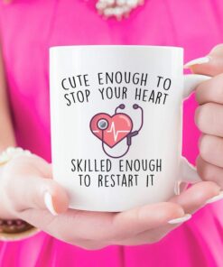 Cute enough to stop your heart| lovely gift mug for nurse