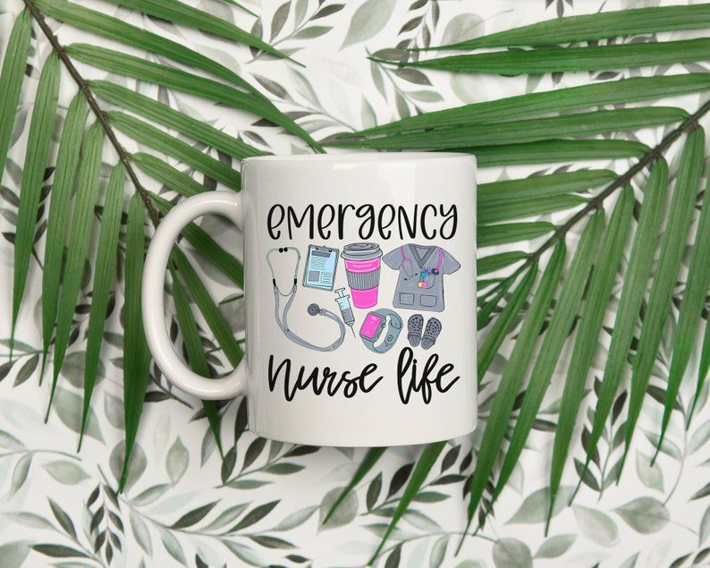 Emergency nurse life| cute gift mug for your mom and wife - 15 oz