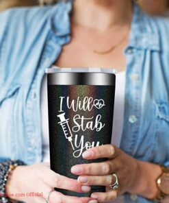 I will stab you| tumbler gift for nurse