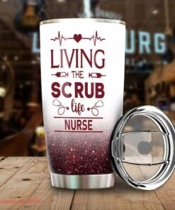Living the scrub life| personalized nurse tumbler gift