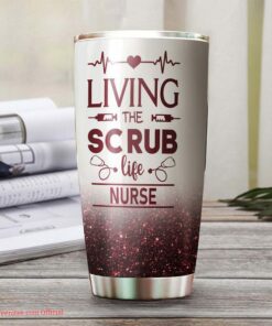 Living the scrub life| personalized nurse tumbler gift