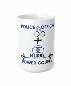 Police officer, nurse power couple| best gift mug for parents - 15 oz