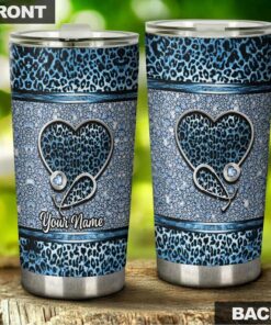 Diamond heart jewelry style| personalized gift tumbler for nurse