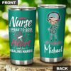 Nurse healing hands pray to god| personalized gift tumbler