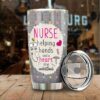 Nurse helping hands and a heart that understand tumbler gift