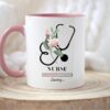 Loading stethoscope nurse with floral| cute gift for wife and daughter - 15 oz