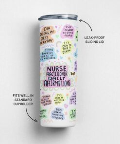 Nurse practitioner daily affirmations| lovely gift tumbler for wife