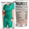 Nurse tumbler gift - nurse nutrition facts - 30 oz