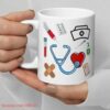 Drugs, needle and stethoscope| best gift mug for nurse - 15 oz