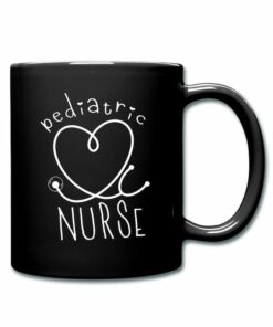 Pediatric with stethoscope heart shape| cute gift mug for nurse - 15 oz