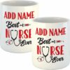 Best nurse ever| custom name gift mug for mom and wife