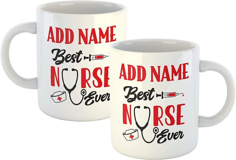 Best nurse ever| custom name gift mug for mom and wife