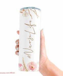 Nurse life with floral| beautiful tumbler gift for wife - 30 oz