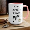 Real nurse drink coffee| funny mug gift for mom and wife