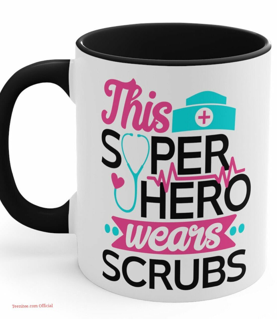 Superhero wear scrub| cute gift mug for nurse - 15 oz