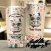 Sweet and innocent nurse cat| personalized tumbler gift for wife