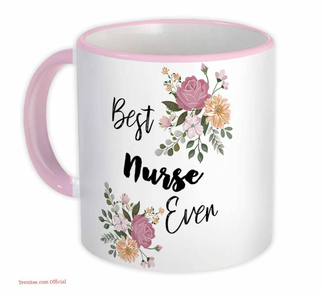 The best nurse ever floral boho vintage| cute gift mug