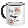 The best nurse ever floral boho vintage| cute gift mug