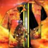 Firefighter hot fire – hawaiian shirt – teenitee