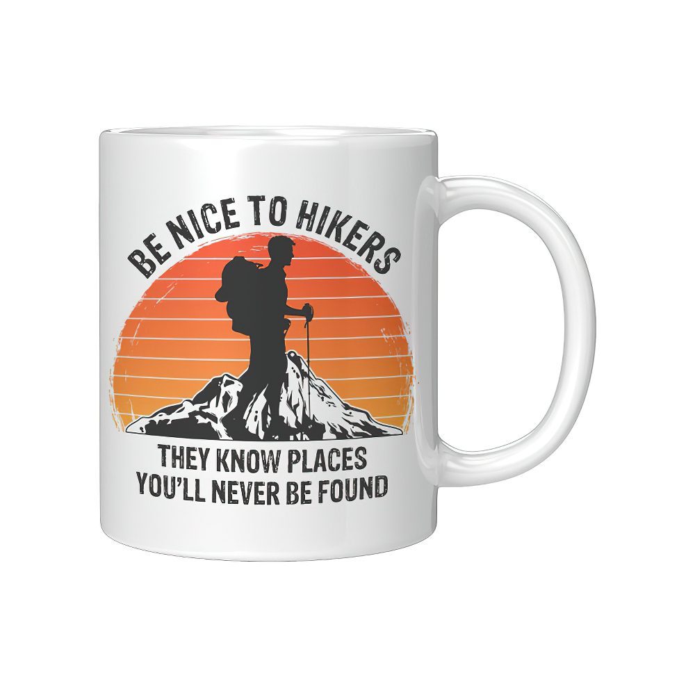 Be nice to hikers funny coffee mug gift for hiking lovers – teenitee