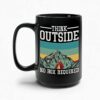 Funny hiking think outside no box required coffee mug gift fort hikers – teenitee