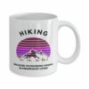 Hiking because punching people is frowned upon coffee mug gift – teenitee