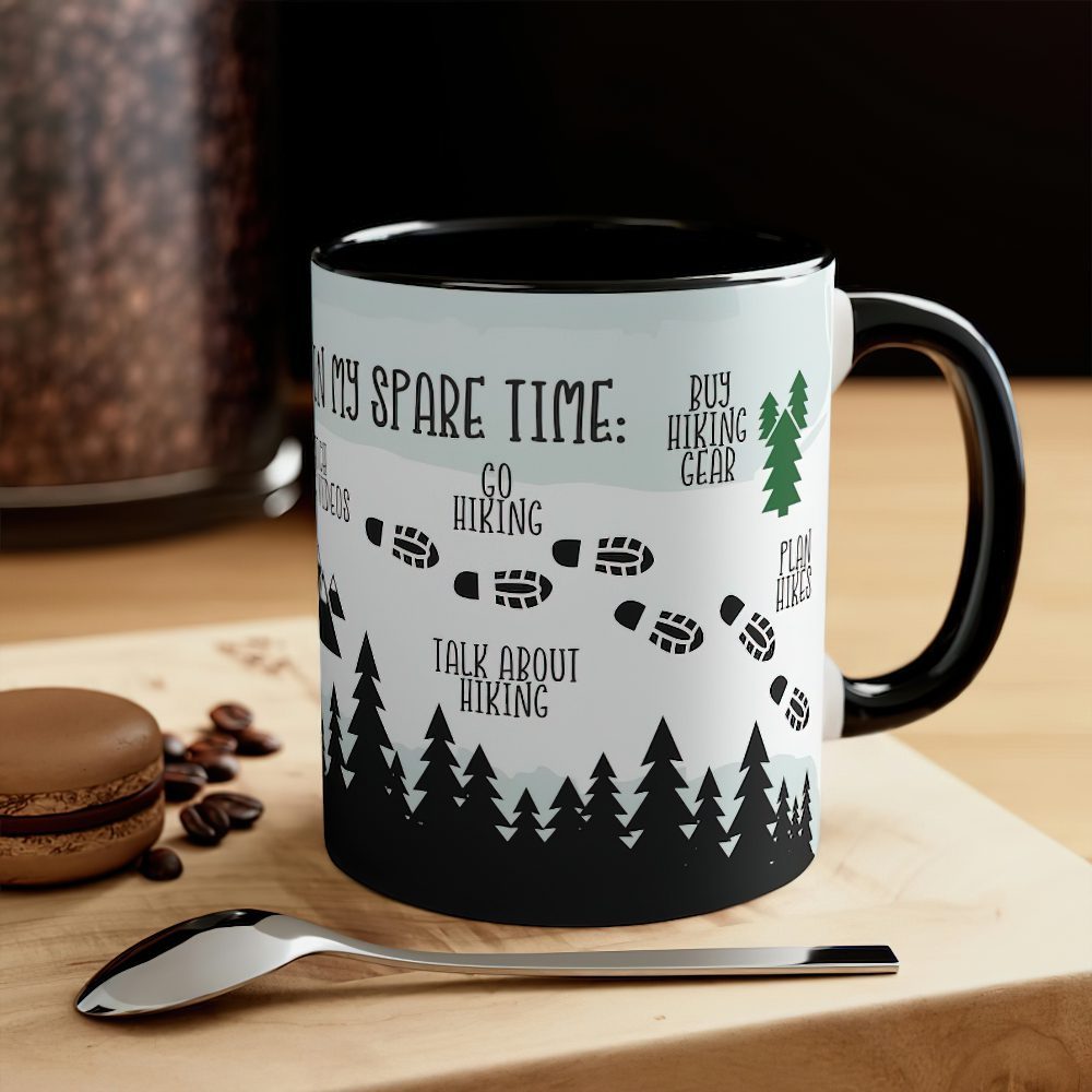 Things i do in my spare time hiking coffee mug gift for man woman – teenitee