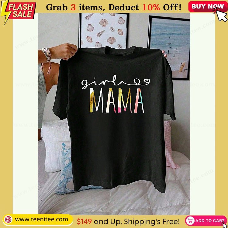 100 cotton girl mama cute floral design girl mom t shirt 376.jpg