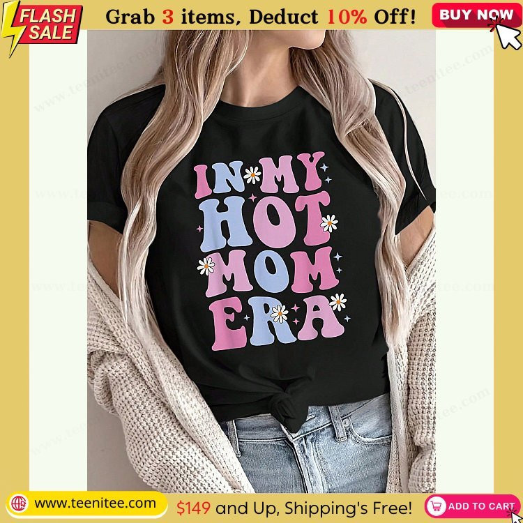 100 cotton groovy in my hot mom era funny mother mom mama round neck short sleeve t shirt for women top graphic tees women tops 508.jpg