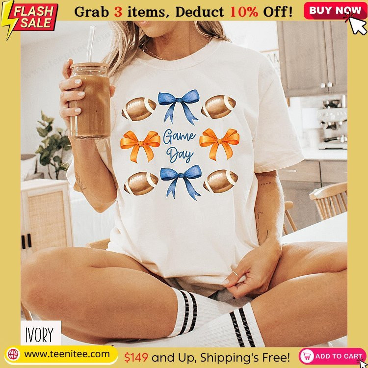 coquette football shirt orange blue game day shirt game day tee sports mama tee game day football shirt sports mama gift coquette bow etsy 141.jpg