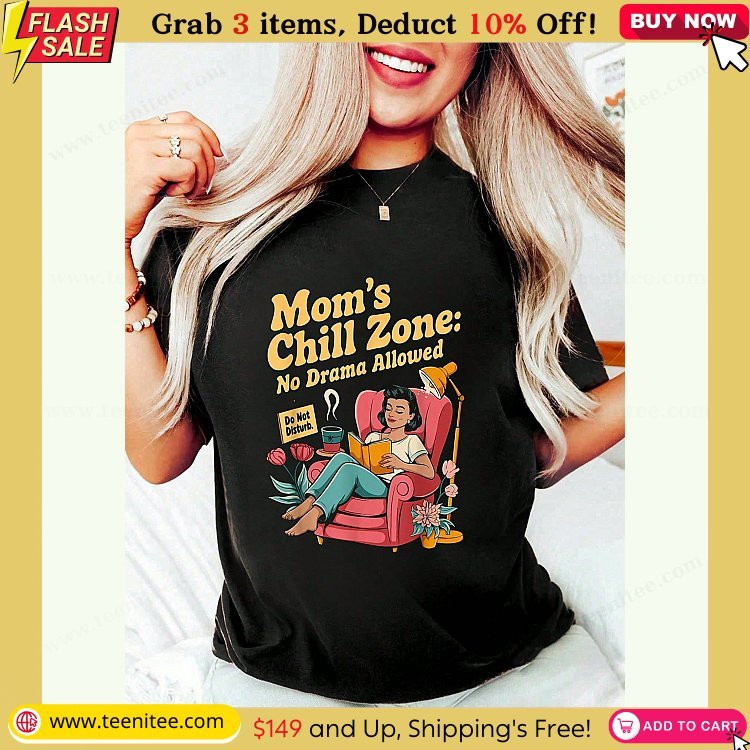 funny black 100 cotton t shirts for women moms chill zone no drama allowed cozy relaxing aesthetic t shirt graphic tee for women o neck short sleeve casual tops 881.jpg