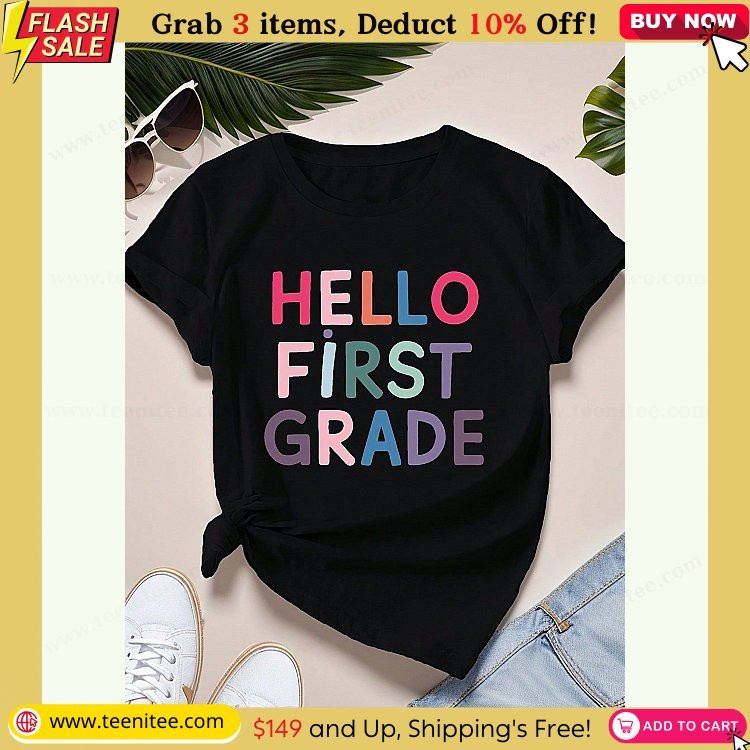 hello first grade womens plus size sports short sleeve t shirt 927.jpg
