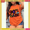 orcajump classic navy blue street vintage patchwork t shirt with o neck and letter print orange 2xl 93.jpg
