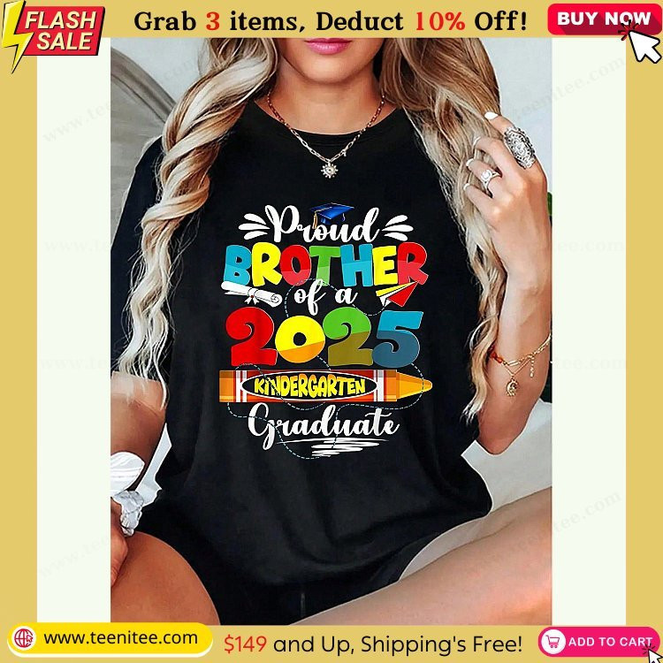 proud brother class of 2025 kindergarten graduate graduation t shirt 100 cotton short sleeve summer spring essential womens clothing printed graphic tee for t shirt lovers 297.jpg