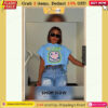 summer smiling face printed short sleeve hoodie t shirt sky blue s 771.jpg