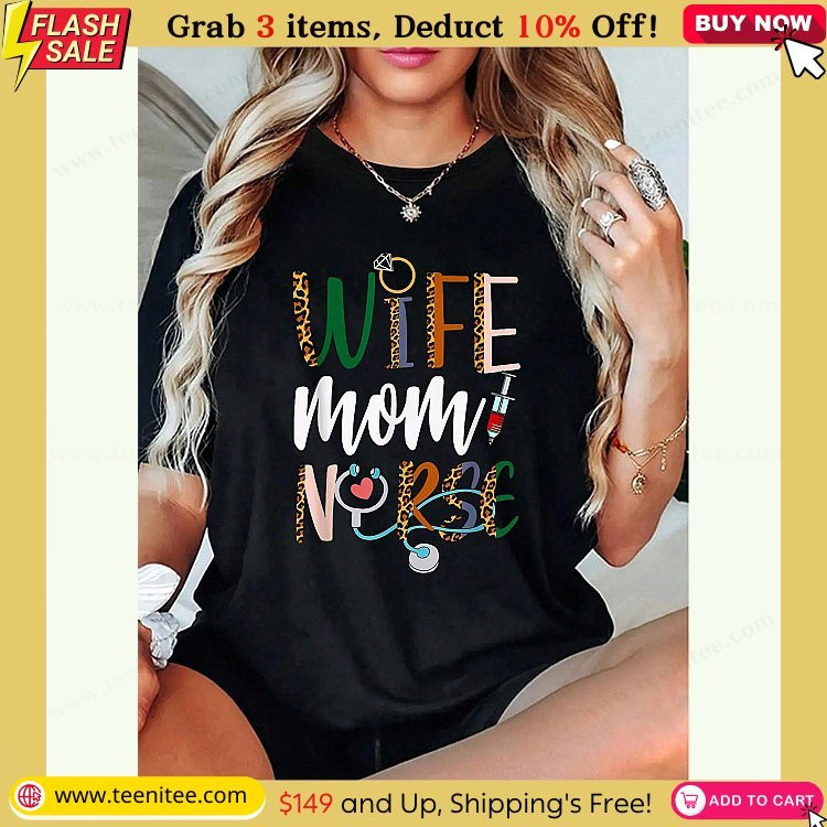 wife mom nurse womens rn lpn mothers day for nurses t shirt 100 cotton short sleeve summer spring essential womens clothing printed graphic tee for t shirt lovers 811.jpg